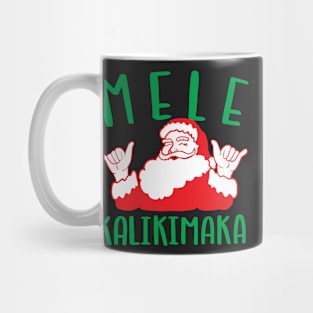 Mele Kalikimaka Santa doing the Shaka Mug